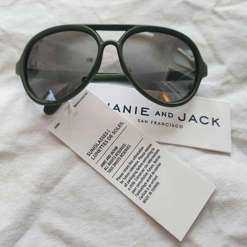 Janie and Jack Green Sunglasses- 0-2 Years